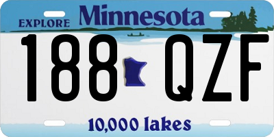 MN license plate 188QZF