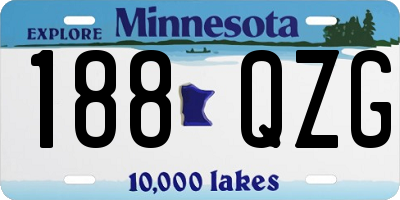 MN license plate 188QZG