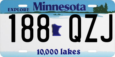 MN license plate 188QZJ