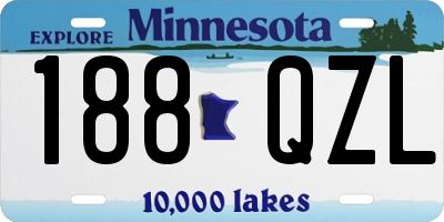 MN license plate 188QZL