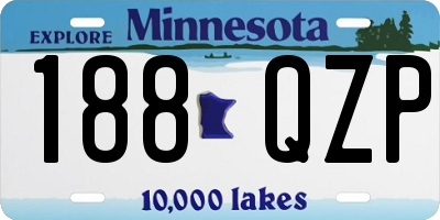 MN license plate 188QZP