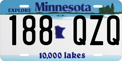 MN license plate 188QZQ