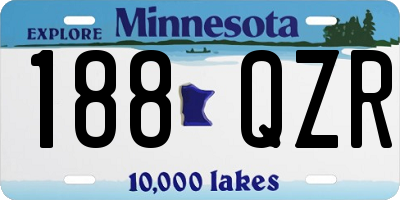 MN license plate 188QZR