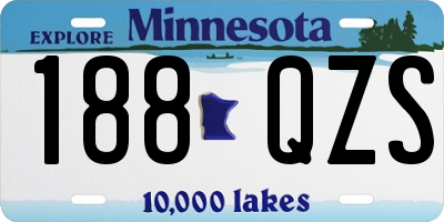 MN license plate 188QZS