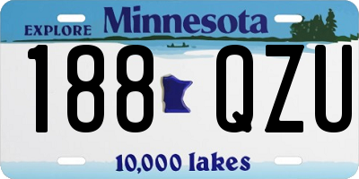 MN license plate 188QZU
