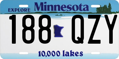 MN license plate 188QZY