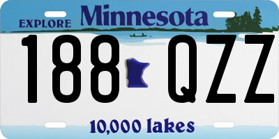 MN license plate 188QZZ