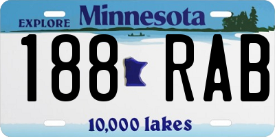MN license plate 188RAB