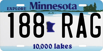 MN license plate 188RAG