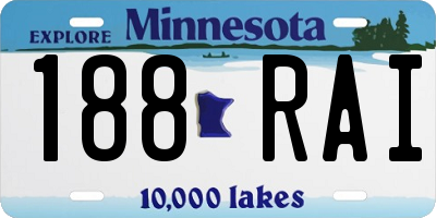 MN license plate 188RAI