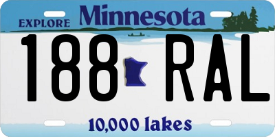 MN license plate 188RAL