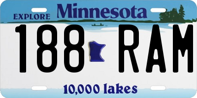MN license plate 188RAM