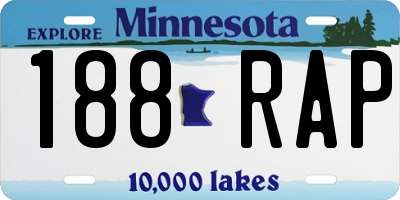 MN license plate 188RAP