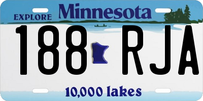 MN license plate 188RJA