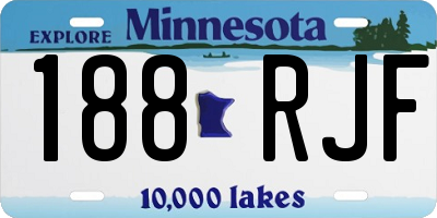 MN license plate 188RJF
