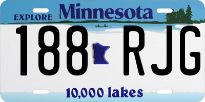 MN license plate 188RJG