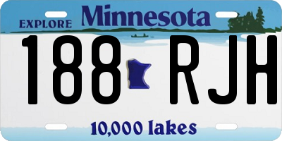 MN license plate 188RJH