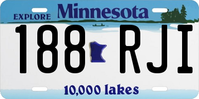 MN license plate 188RJI