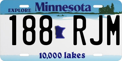 MN license plate 188RJM