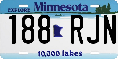 MN license plate 188RJN