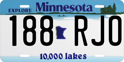 MN license plate 188RJO