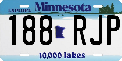 MN license plate 188RJP