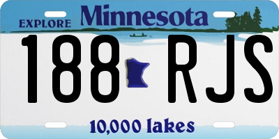 MN license plate 188RJS