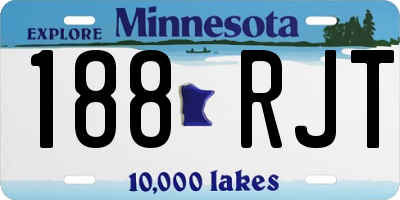 MN license plate 188RJT