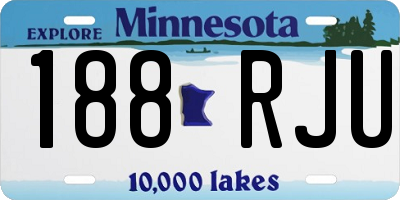 MN license plate 188RJU