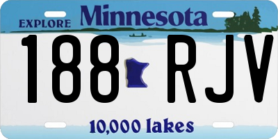 MN license plate 188RJV