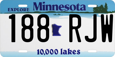 MN license plate 188RJW