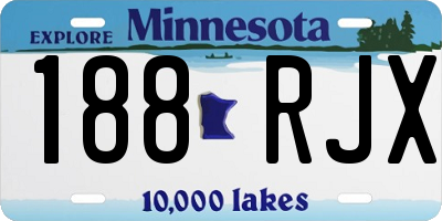 MN license plate 188RJX