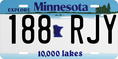 MN license plate 188RJY