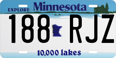 MN license plate 188RJZ