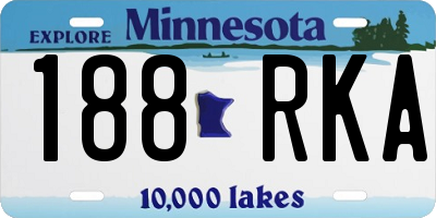 MN license plate 188RKA