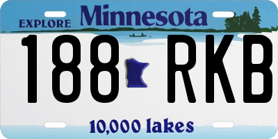 MN license plate 188RKB
