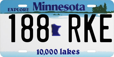 MN license plate 188RKE