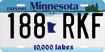 MN license plate 188RKF