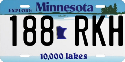 MN license plate 188RKH