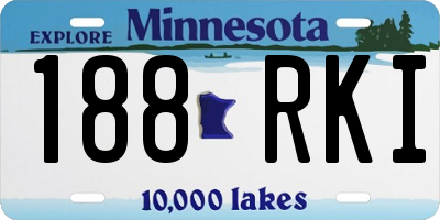 MN license plate 188RKI