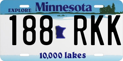 MN license plate 188RKK