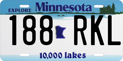 MN license plate 188RKL