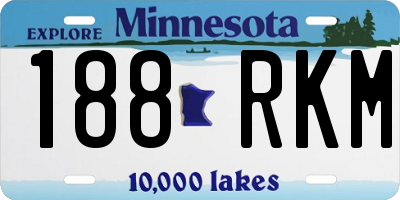 MN license plate 188RKM
