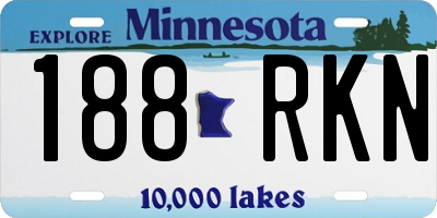 MN license plate 188RKN