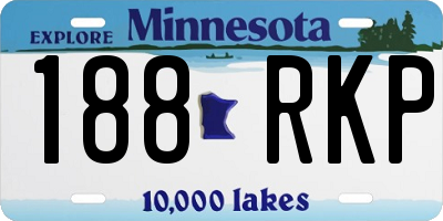 MN license plate 188RKP