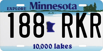 MN license plate 188RKR