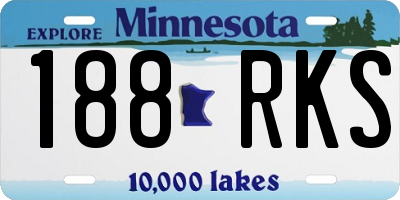 MN license plate 188RKS
