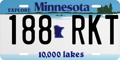 MN license plate 188RKT