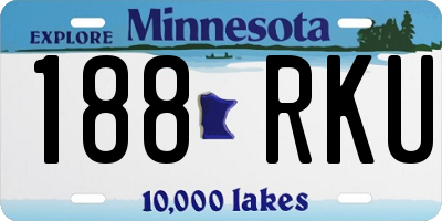 MN license plate 188RKU