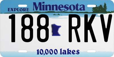 MN license plate 188RKV